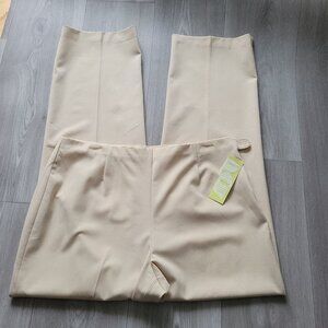 Coldwater Creek Womens Holly Side Zip Pants Size 16 Beige NWT